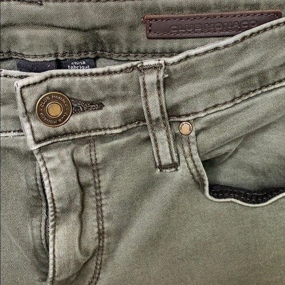 Club Monaco Sonica Denim Pant (Olive Colour) - Picture 10 of 15